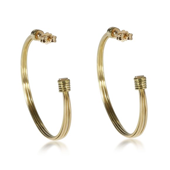 Links of London Wire Hoop Earring in 18K Yellow Gold - Picture 3 of 3